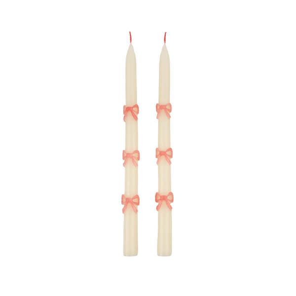 Meri Meri Taper Candles Pink Bows