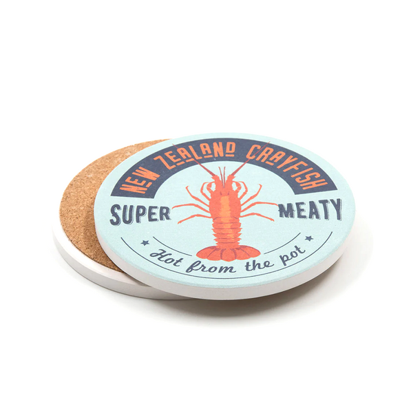 100% NZ Ceramic Coaster Crayfish