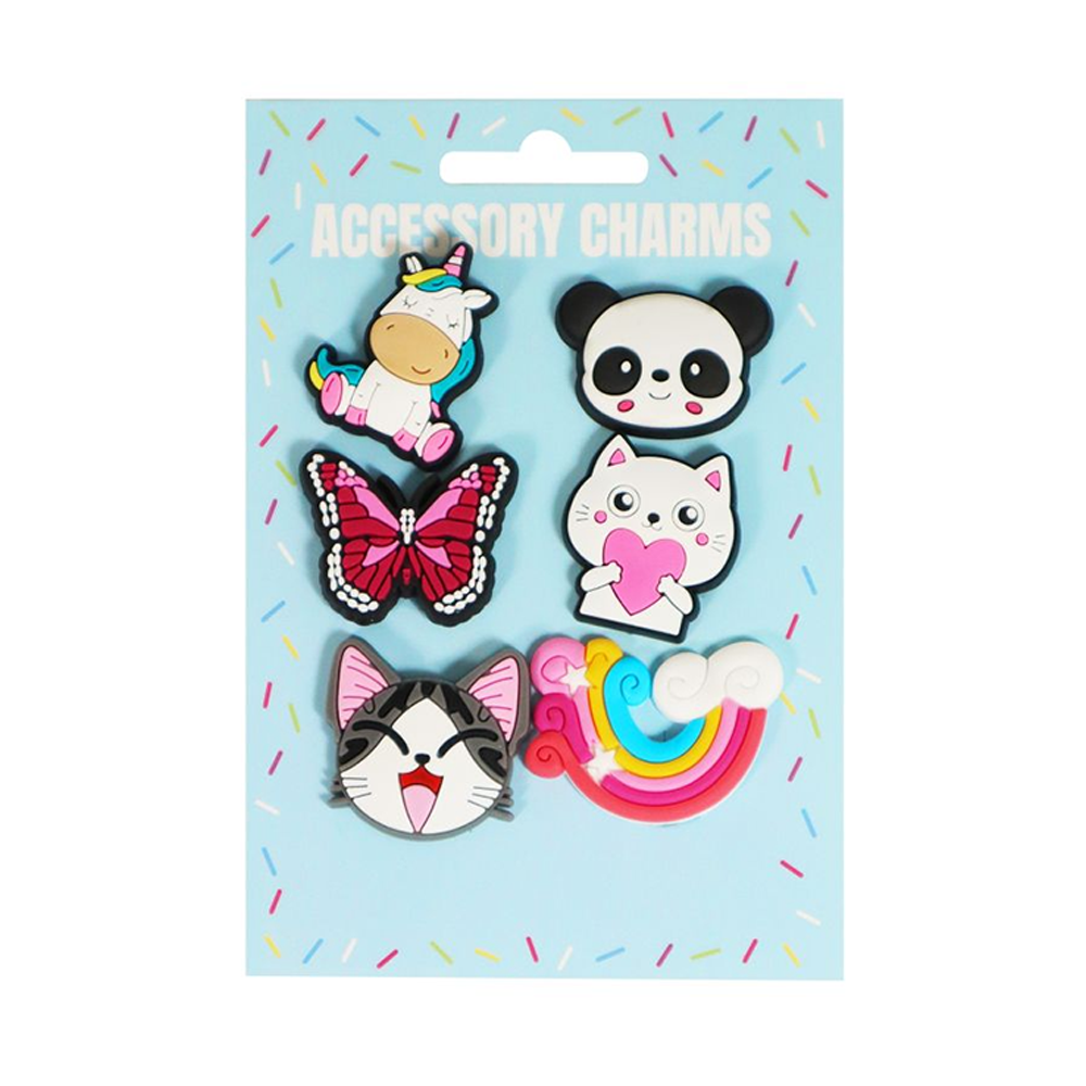 Shoe Accessory Charms Pink Playful