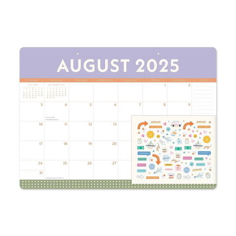 Orange Circle 2026 Desk Blotter Colour Block