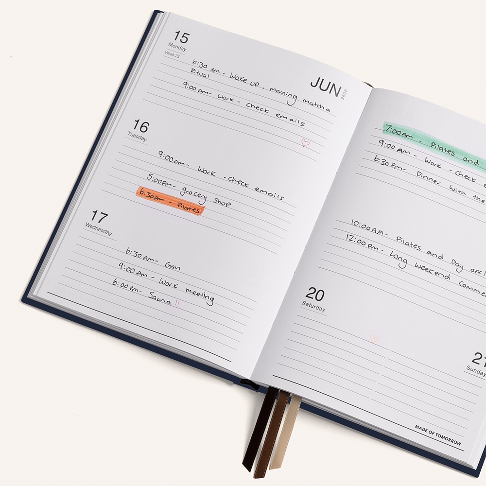Made of Tomorrow 2026 Weekly Diary Classic Blueberry