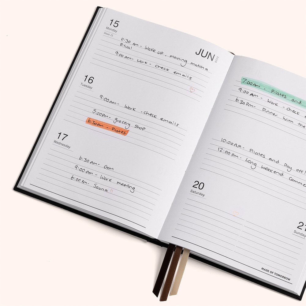 Made of Tomorrow 2026 Weekly Diary Classic Liquorice