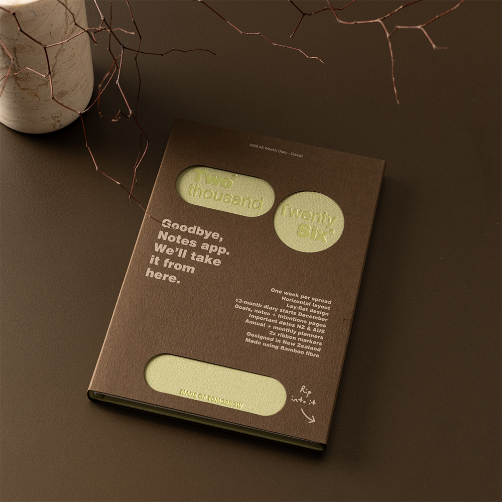 Made of Tomorrow 2026 Weekly Diary Classic Matcha