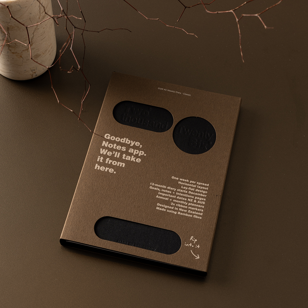 Made of Tomorrow 2026 Grand Daily Diary Classic Liquorice