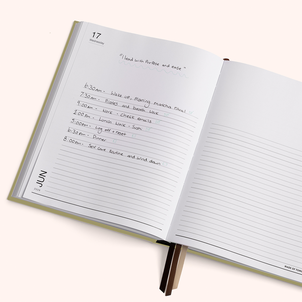 Made of Tomorrow 2026 Grand Daily Diary Classic Matcha