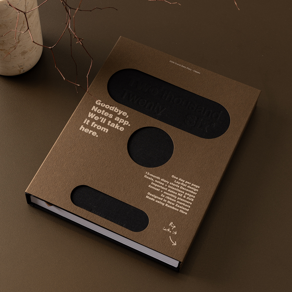 Made of Tomorrow 2026 Grand Daily Diary Classic Liquorice