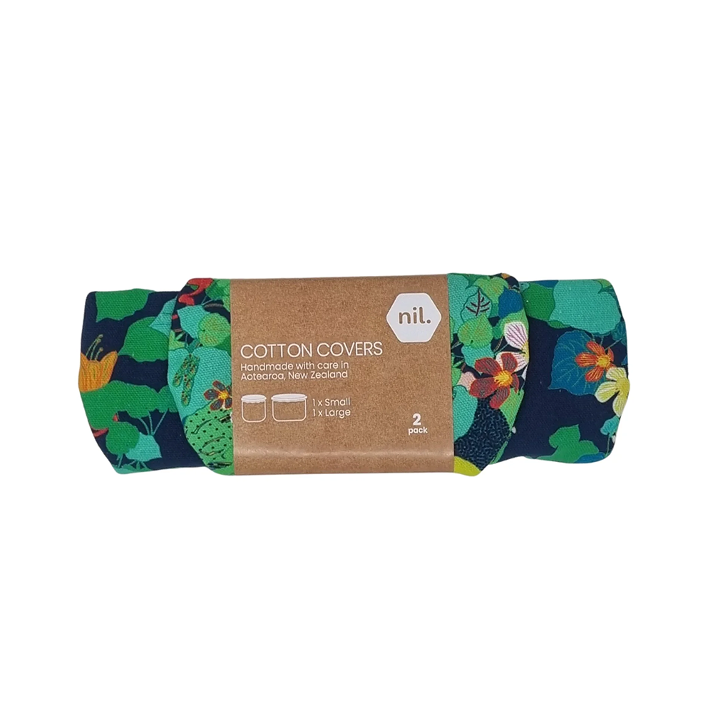 nil. Organic Food Covers NZ Floral Pack of 2