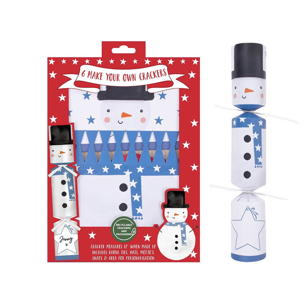 Make Your Own Christmas Crackers Snowman Makes 6