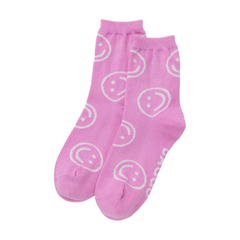 Baggu Crew Socks Happy Pink