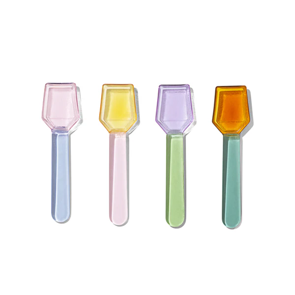 Sucker Glass Spoon Set Multicolour