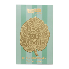 Designworks Ink Large Brass Bookmark Leaf Me Alone