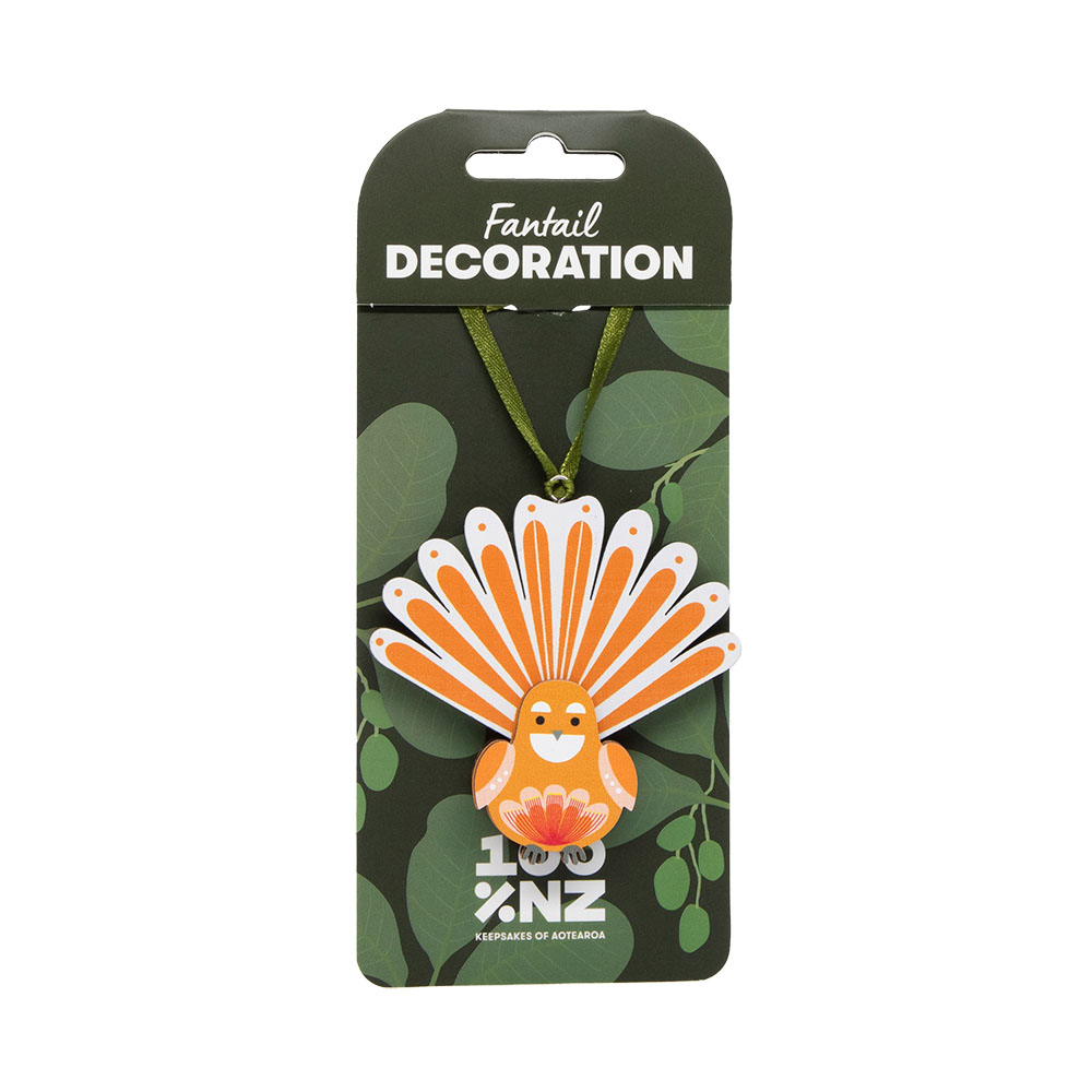 100% NZ Wooden Decoration Fantail