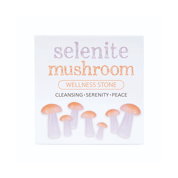 Selenite Mushroom Wellness Stone