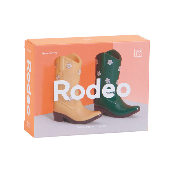Doiy Rodeo Salt & Pepper Cowboy Boot Orange Green