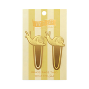 Designworks Ink Brass Page Tab What the Shell Pack of Two
