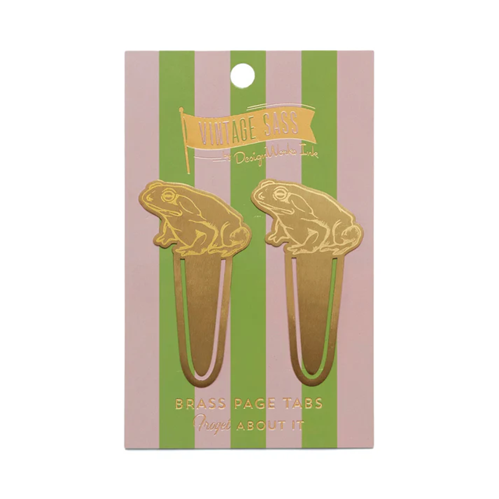 Designworks Ink. Brass Page Tab Froget About It Pack of Two