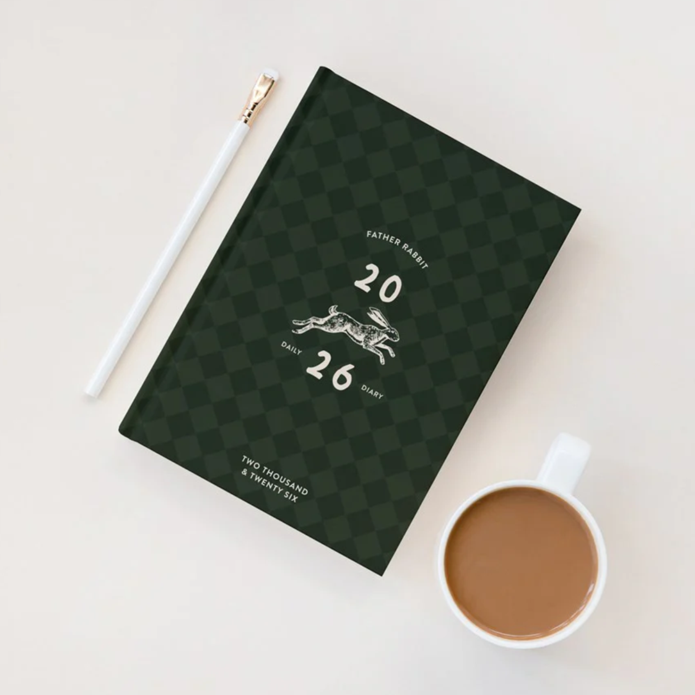 Father Rabbit 2026 Daily Diary Mosaic Tile