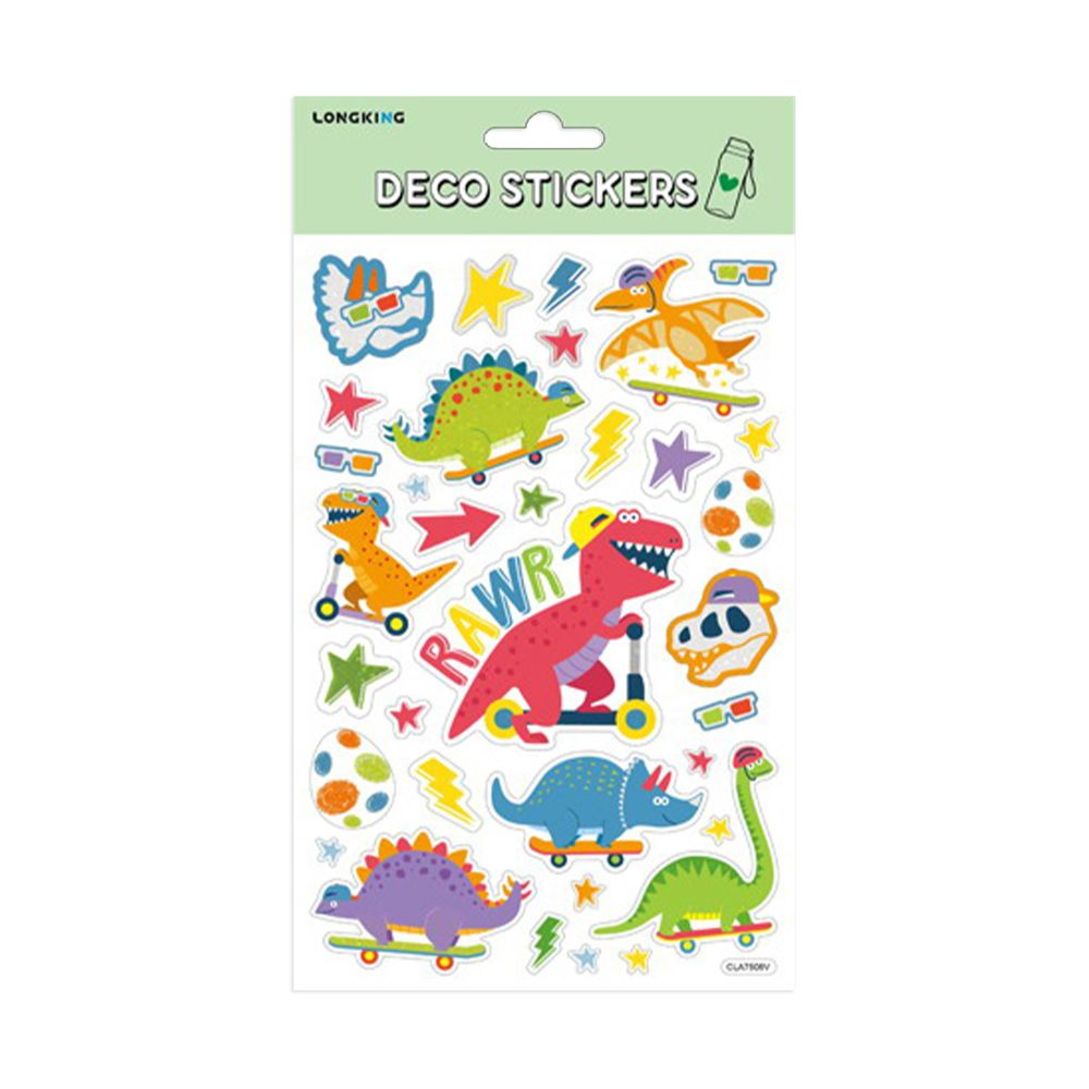 Deco Sparkly Dinos Rawr Stickers