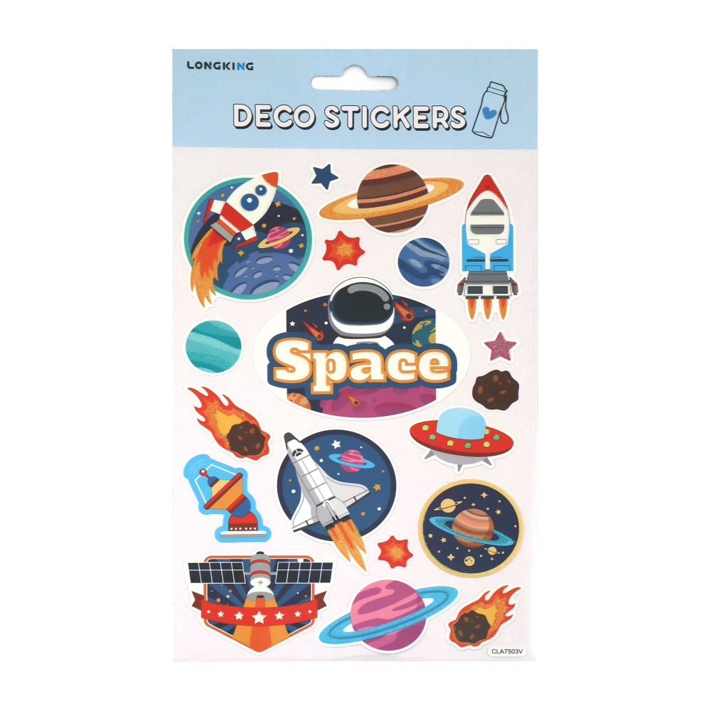 Deco Sparkly Space Stickers