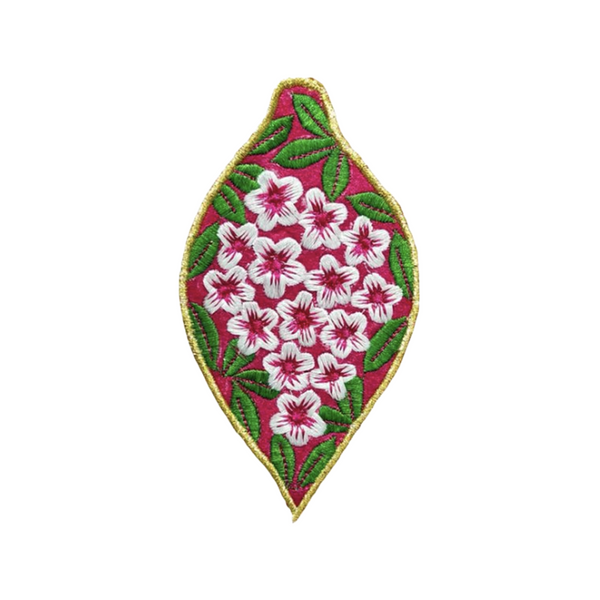 Embroidered Christmas Decoration Manuka Pink