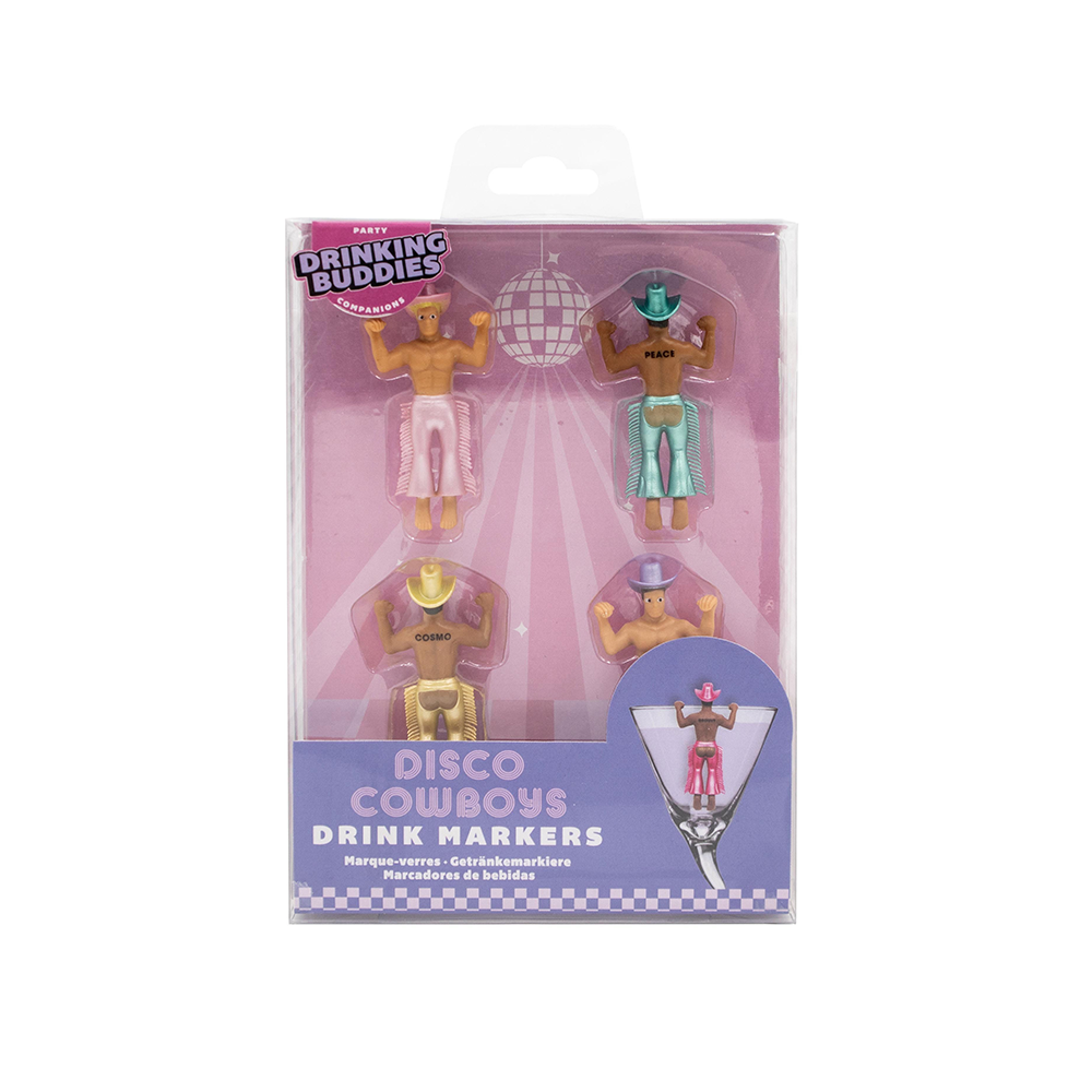 Disco Cowboy Drink Markers Set of Four