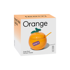 Doiy Farmers Market Ceramic Sugar Bowl Orange