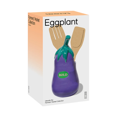Doiy Farmers Market Ceramic Unensil Pot Eggplant