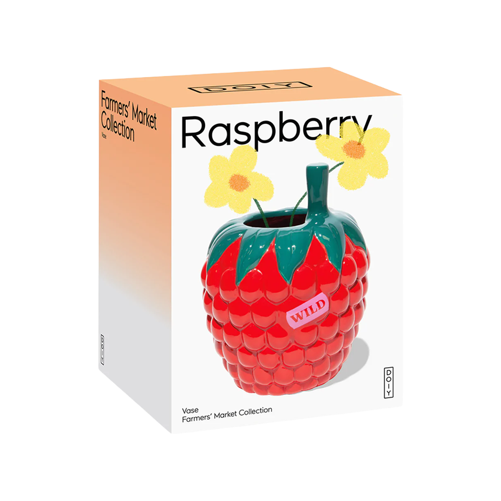 Doiy Farmers Market Ceramic Vase Raspberry
