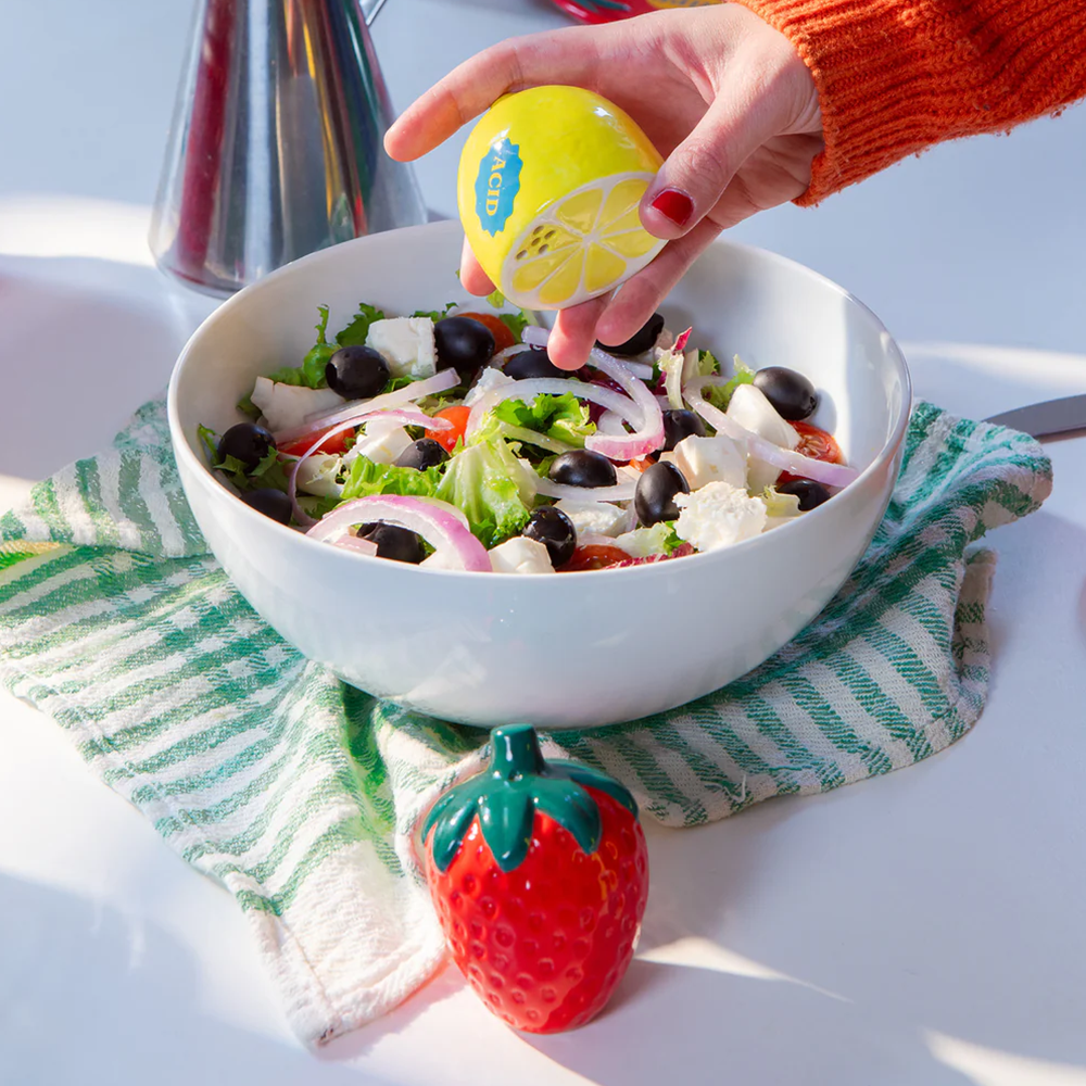 Doiy Farmers Market Ceramic Salt & Pepper Strawberry Lemon