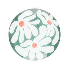 Emporium Extra Large Lulu Glass Plate Green Flower