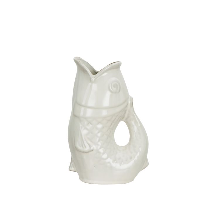 Emporium Ceramic Fish Hydra Vase Cream