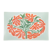 Emporium Large Lulu Glass Plate Multi-Coloured Flower