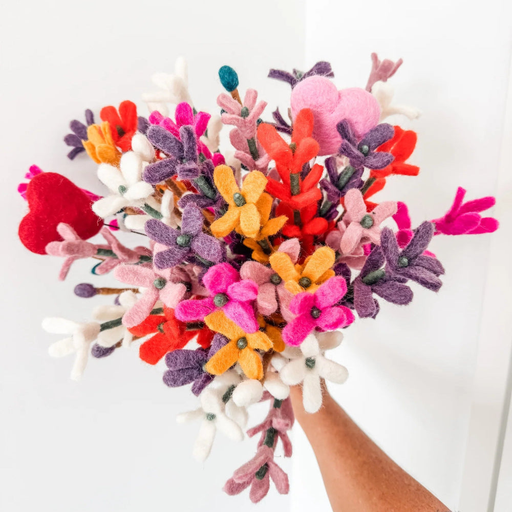 Felted Wool flower Stem
