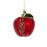 Holly & Ivy Glass Christmas Decoration Apple