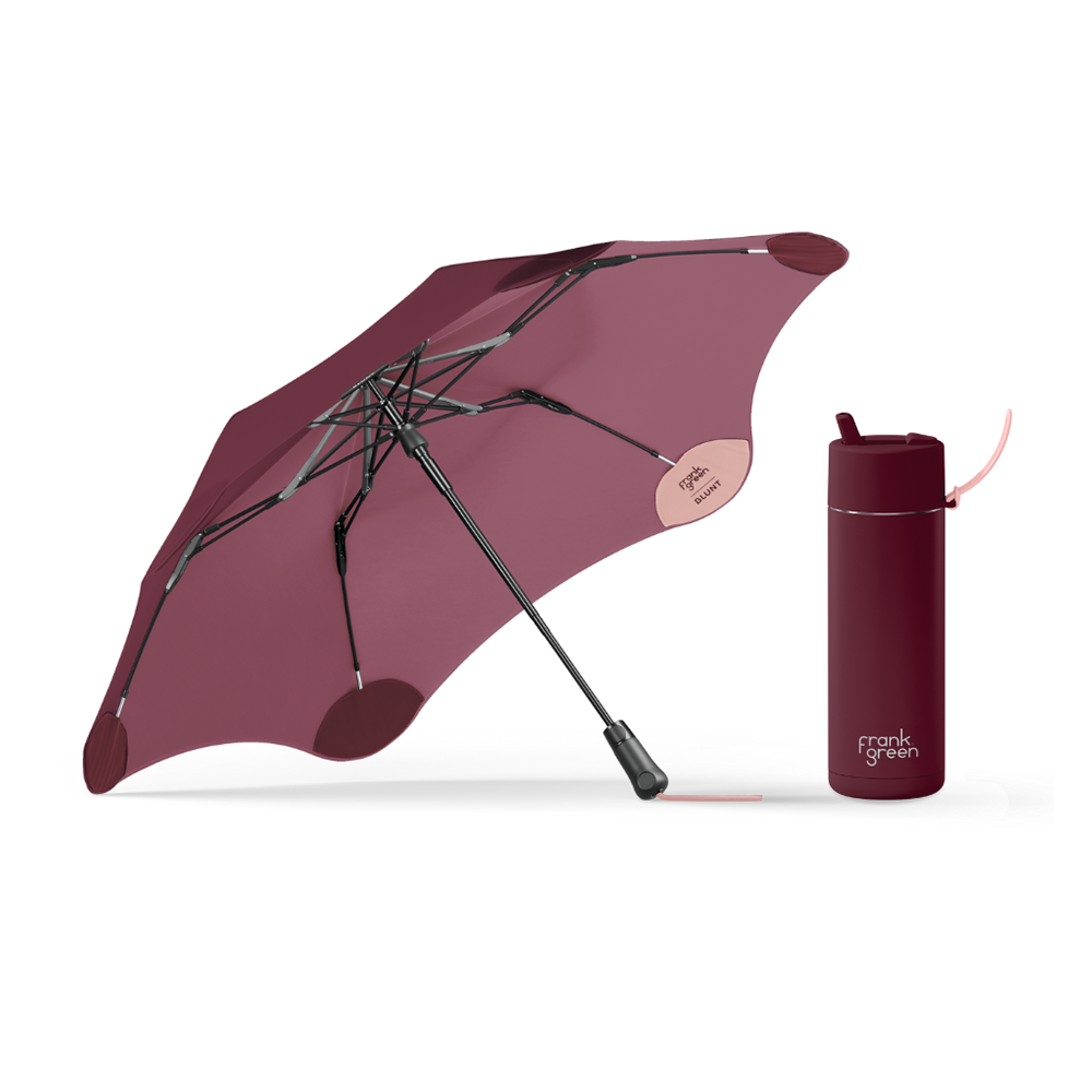 Blunt x Frank Frank Green Metro Umbrella & 20oz Bottle Plum Petal Duo Pack