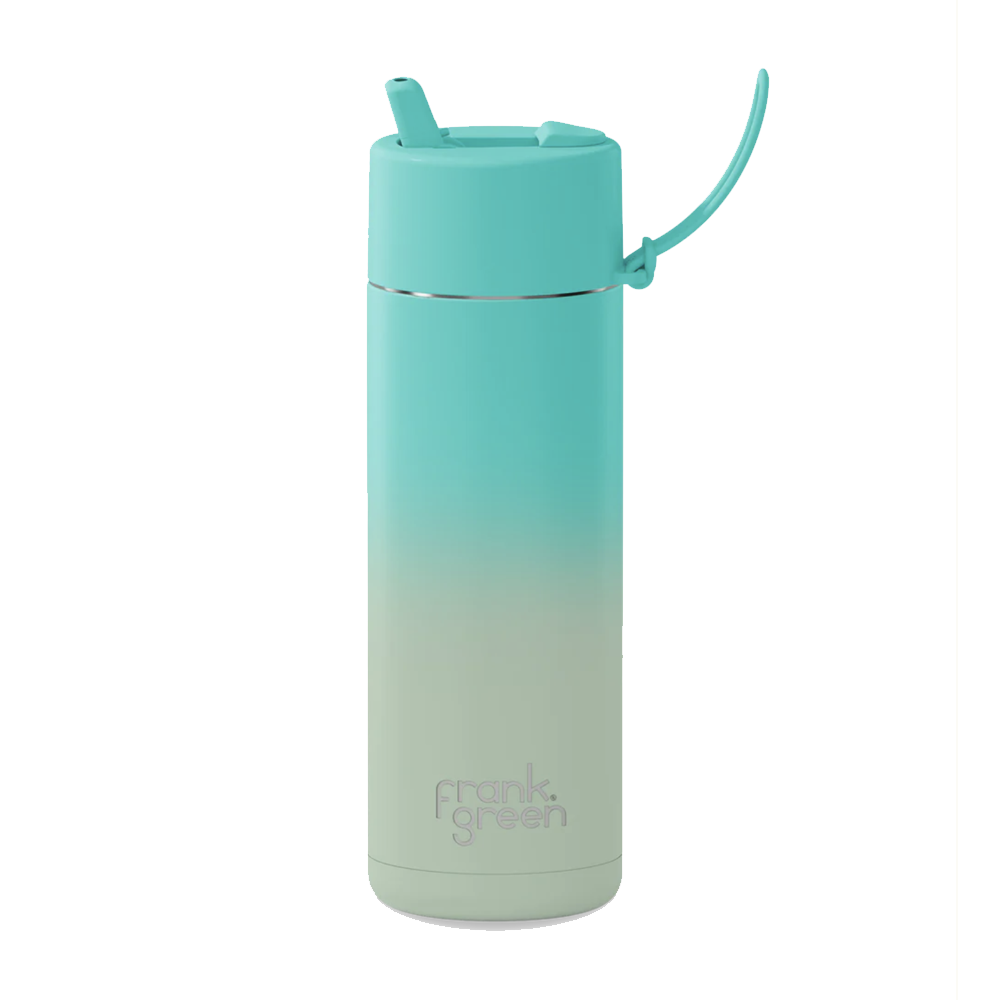 Frank Green Reusable Bottle with Straw Lid & Strap 20oz GradientBondi Bliss