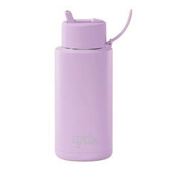 Frank Green Ceramic Reusable Bottle Flip Straw Lid 34oz Lilac Haze