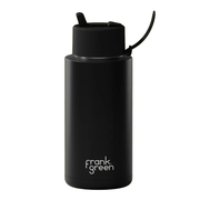 Frank Green Ceramic Reusable Bottle Flip Straw Lid 34oz  Midnight