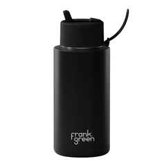 Frank Green Ceramic Reusable Bottle Flip Straw Lid 34oz  Midnight