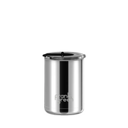 Frank Green Ceramic Coffee Cup with Hinged Screw Lid 12oz Limited Edition Silver Midnight