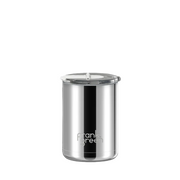 Frank Green Ceramic Coffee Cup with Hinged Screw Lid 12oz  Limited Edition Chrome Silver Cloud