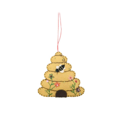 Fabric Stitched Christmas Decoration Beehive