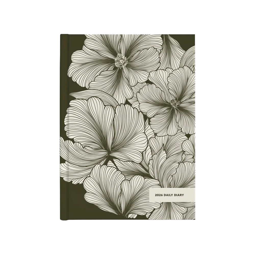 Father Rabbit 2026 Daily Diary Olive Deco