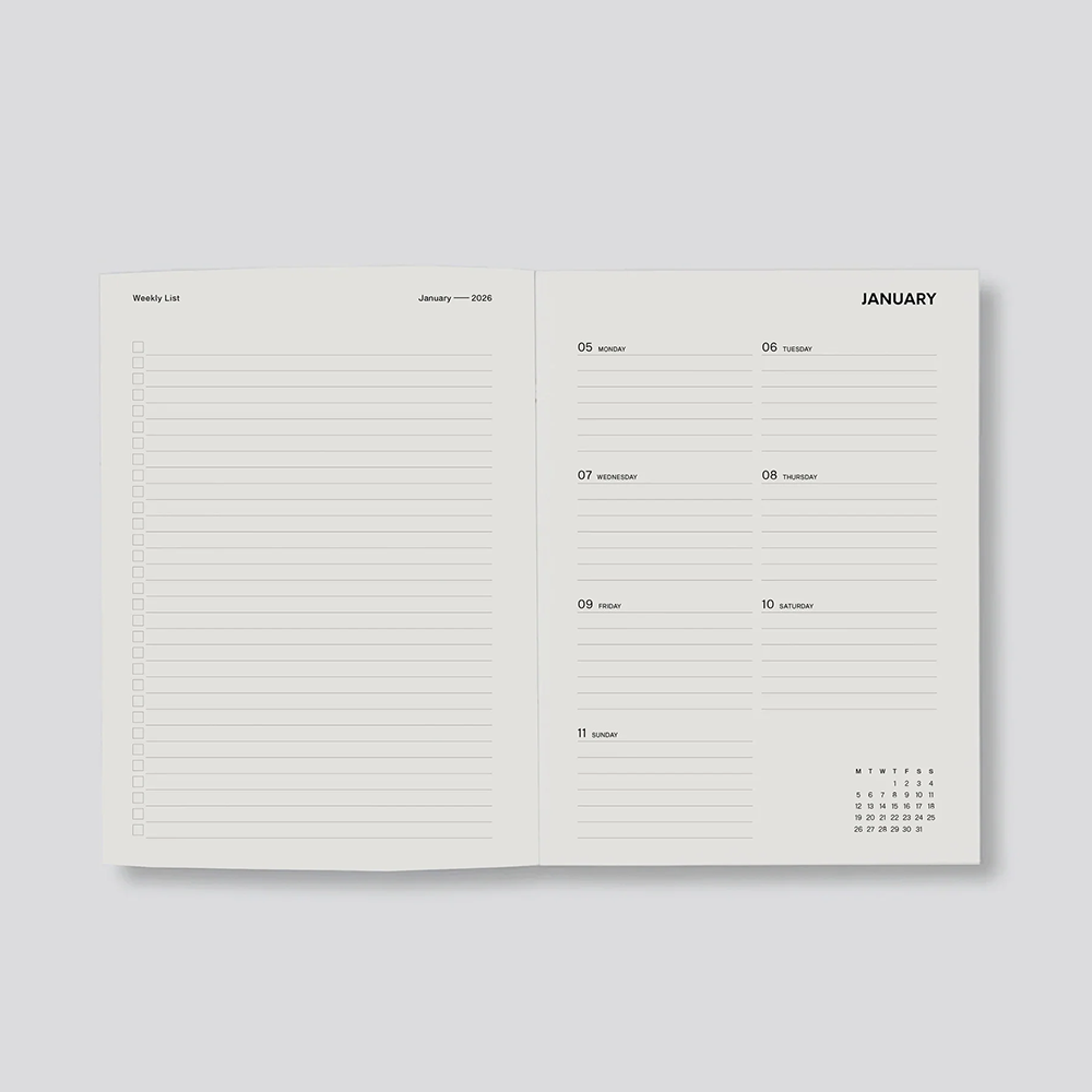 Father Rabbit 2026 Daily Diary Olive Deco