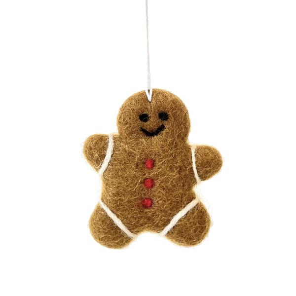 Christmas Decoration Felt Gingerbread Man Assorted