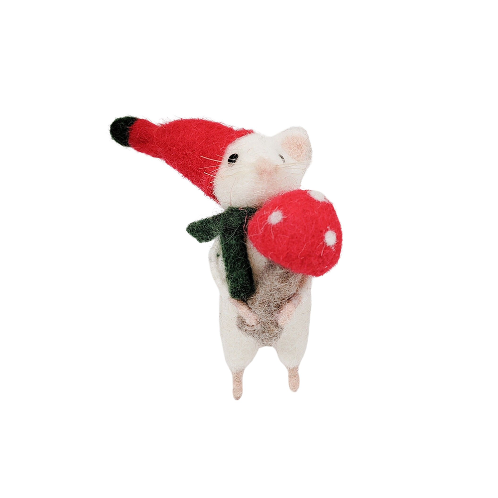 Felt Christmas Decoration Festive Snowy Mouse Assorted