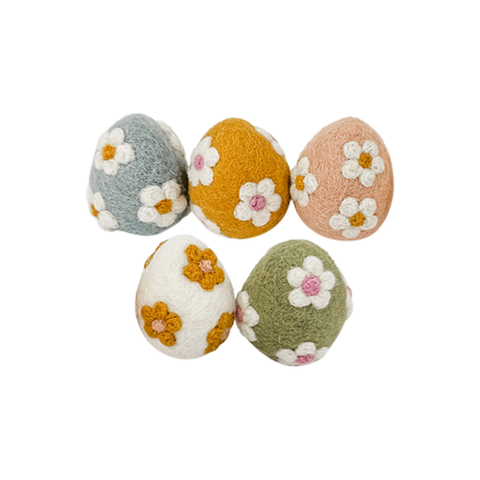 Felt Easter Egg Daisy Assorted
