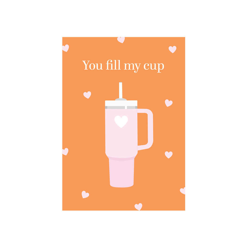 Iko Iko Text Pun Card Fill My Cup
