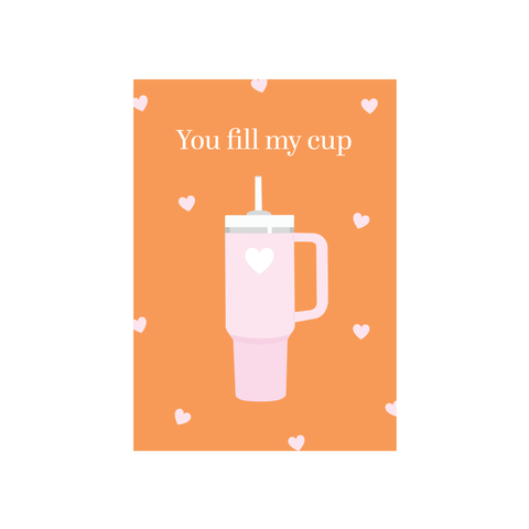 Iko Iko Text Pun Card Fill My Cup