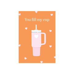 Iko Iko Text Pun Card Fill My Cup